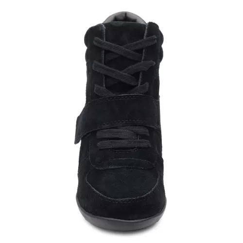 ASH Bowie Suede Wedge Sneakers | Shoes Black/Black/Black Sale
