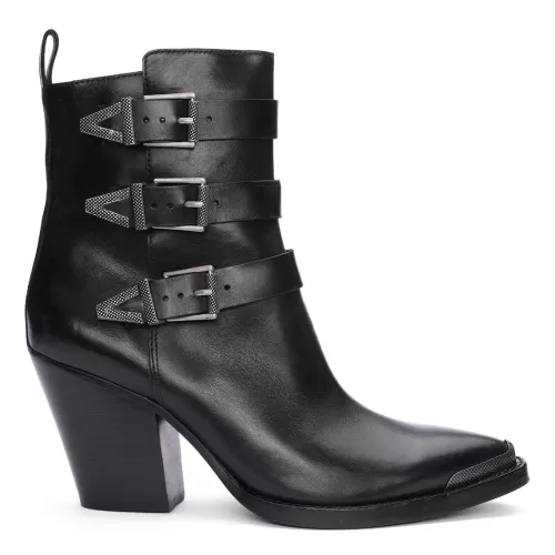 ASH Edwin Buckle Boot | Women's Ankle Boots | Shoes Black Online