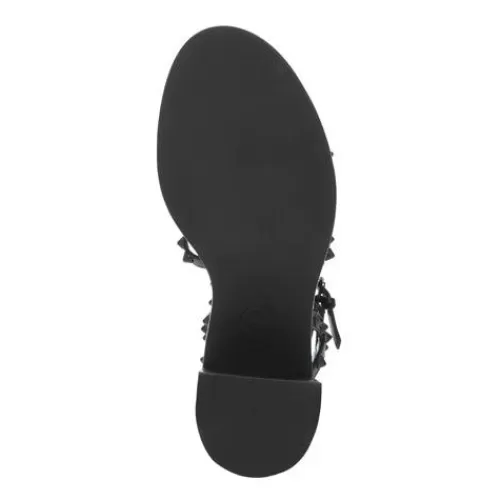 ASH Jen Bis Studded Block Heel Sandals | Shoes Black/Black Hot