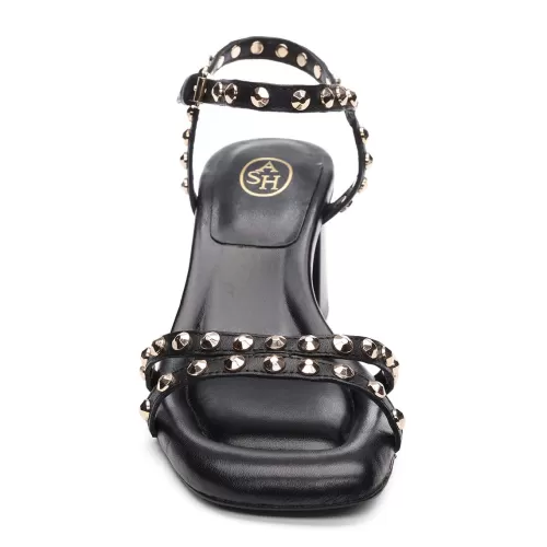 ASH Jody Studded Block Heels - | Sandals | Black Flash Sale
