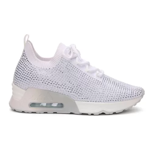 ASH Lucky Strass Embellished Knit Trainer White Cheap
