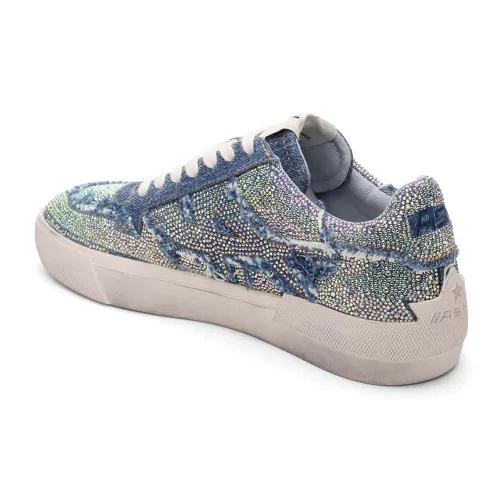 ASH Malibu Strass Embellished Denim Sneaker DarkBlueWash Shop
