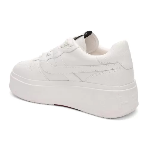 ASH Match Eco-Friendly Tumbled Leather Platform Sneaker Off-White/White Store