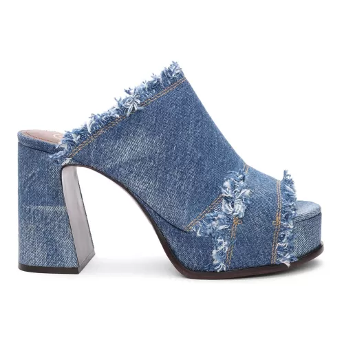 ASH Maui Denim Platform Sandals | Womens | BlueWash Hot