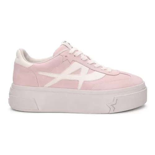 ASH Starmoon Suede Platform Sneakers - Pink/White | CrystalRose/White Shop