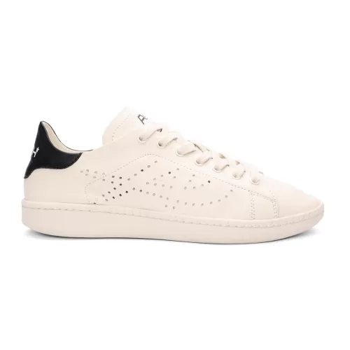 ASH Super Unlined Leather Sneakers - White | Ivory/Black Outlet
