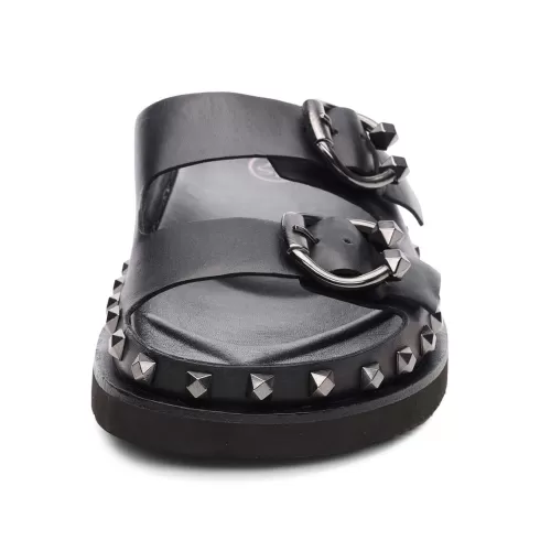 ASH Ulla Studded Footbed Sandal Black Flash Sale